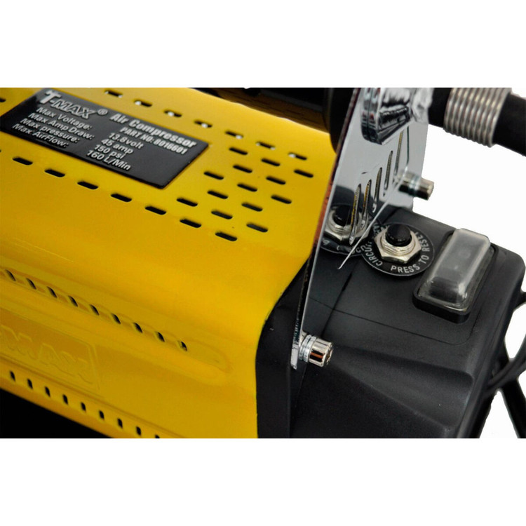 کمپرسور باد T-Max ۱۶۰ لیتر – خروجی بالا برای آفرود، کمپینگ و خودروهای ۴×۴