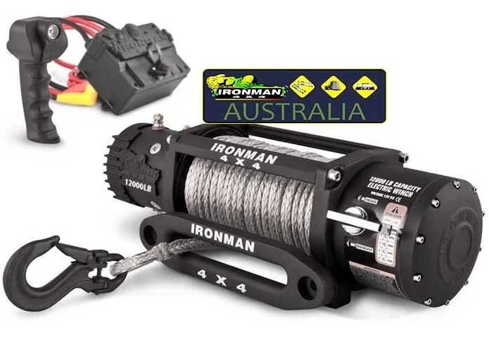 وینچ ۱۲,۰۰۰ الیاف آیرونمن مدل WWB12000SR (Ironman 4x4 Winch WWB12000SR – Synthetic Rope)