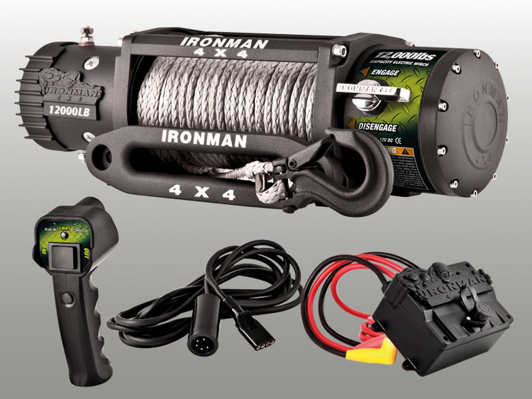وینچ ۱۲,۰۰۰ الیاف آیرونمن مدل WWB12000SR (Ironman 4x4 Winch WWB12000SR – Synthetic Rope)