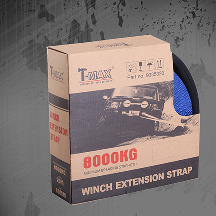 تسمه بکسل T-MAX مدل Recovery Strap ظرفیت 8 تن، طول 20 متر