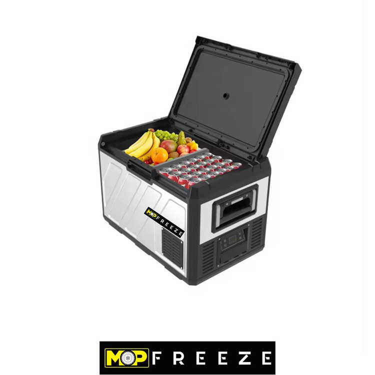 یخچال فریزر کمپینگ دو محفظه MOP استیل | ۵۰ لیتر، دیجیتال، بلوتوث