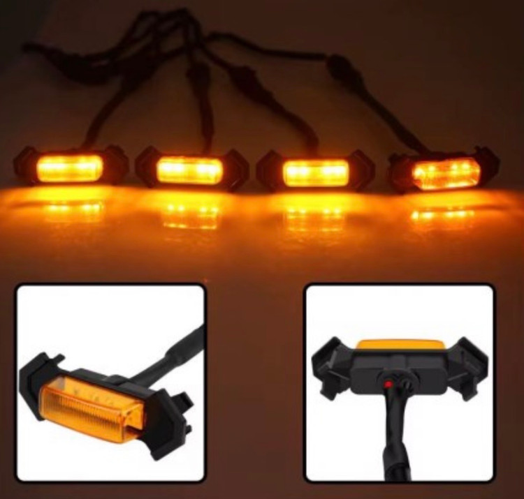 پروژکتور MOP مدل DRL مخصوص جلوپنجره پیکاپها طرح هایلوکس | MOP DRL Grille Light Hilux Style ست ۴ عددی