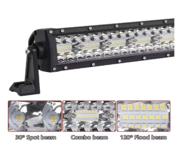 لایت بار ۱۰۷ سانت منحنی ۳ ردیفه MOP | MOP 107cm Curved Triple Row Light Bar