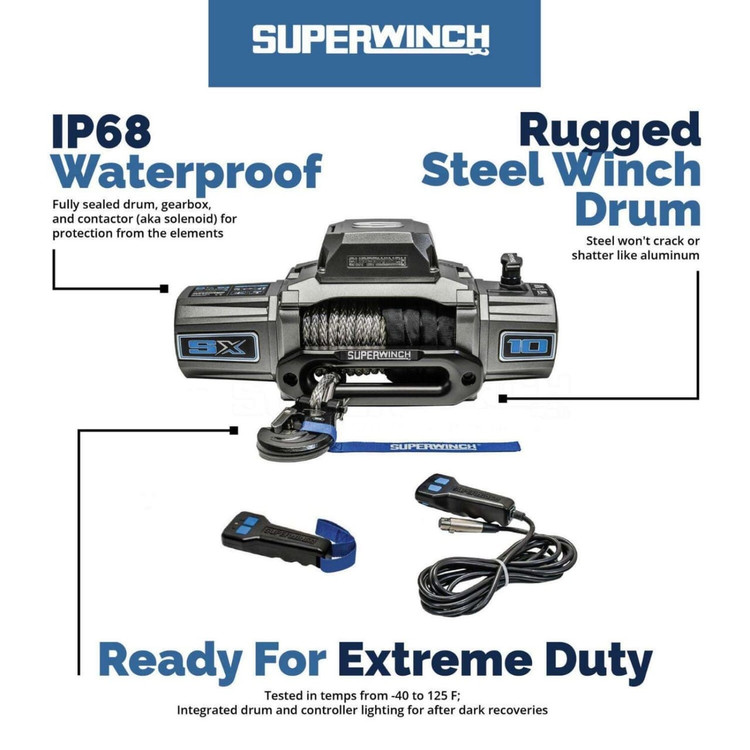 وینچ سوپر وینچ SX-12SR ظرفیت 12000 پوند | Superwinch SX12SR Synthetic Rope Winch