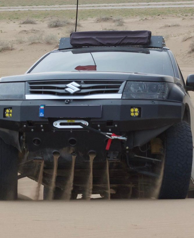 سپر جلو آفرودی سوزوکی ویتارا برند فاکس همراه با سینی زیر رادیاتور و پروژکتور FOX | Fox Off-Road Front Bumper For Suzuki Vitara