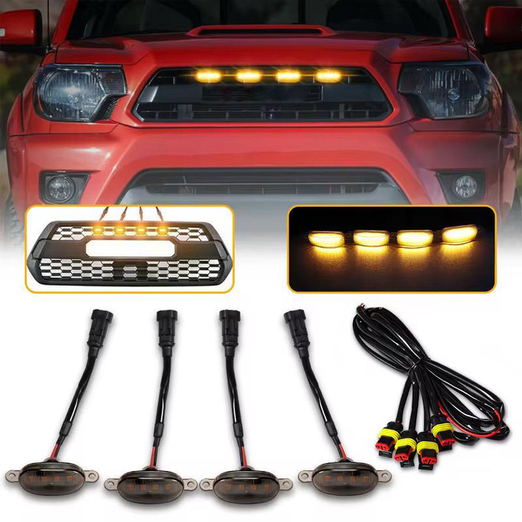پروژکتور MOP مدل DRL مخصوص جلوپنجره پیکاپها طرح هایلوکس | MOP DRL Grille Light Hilux Style ست ۴ عددی