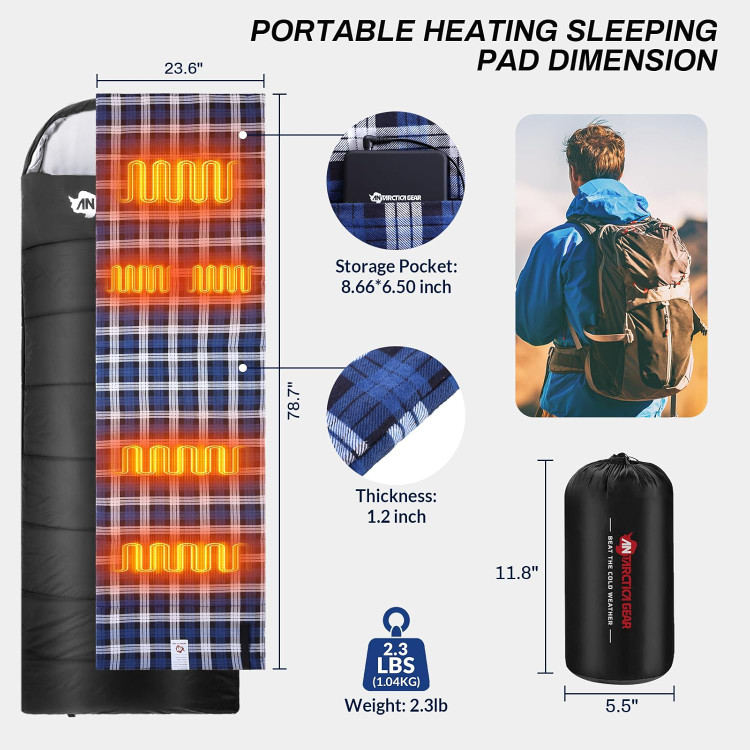 کیسه خواب یکنفره MOP ضدآب با المنت حرارتی | MOP Heated Waterproof Sleeping Bag