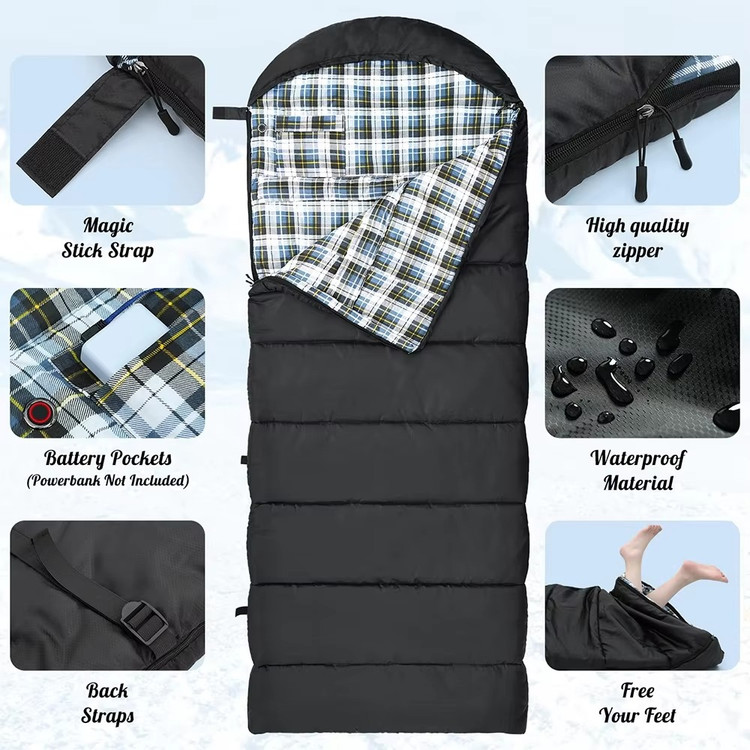 کیسه خواب یکنفره MOP ضدآب با المنت حرارتی | MOP Heated Waterproof Sleeping Bag