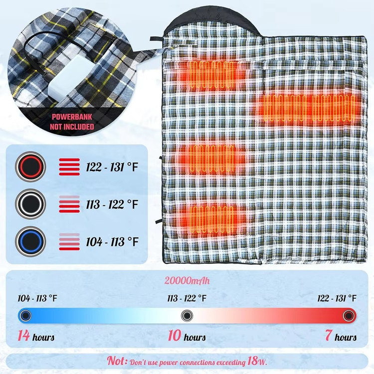 کیسه خواب یکنفره MOP ضدآب با المنت حرارتی | MOP Heated Waterproof Sleeping Bag