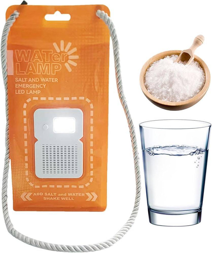 چراغ اضطراری آب و نمک | Water Lamp | چراغ کمپینگ بدون باتری
