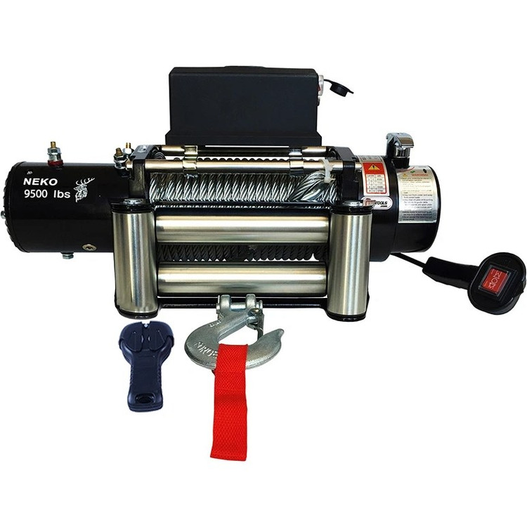 وینچ ۹۵۰۰ پوند نکو | NEKO 9500 lb Electric Winch (موجود با طناب الیاف مصنوعی و کابل فولادی)