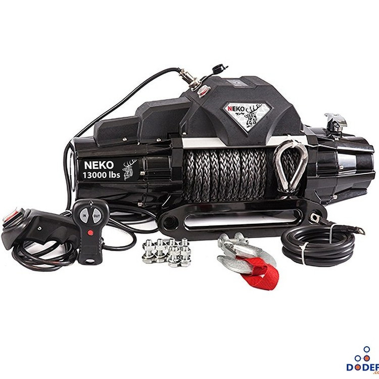 وینچ ۱۳۰۰۰ پوند نکو مدل Dragon | NEKO Dragon 13000 lb Electric Winch (موجود با طناب الیاف مصنوعی و کابل فولادی)
