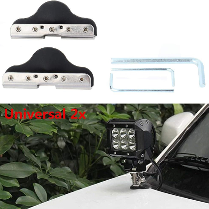 پایه نصب پروژکتور لبه کاپوت بلک ولز | Black Whales Tube Mount Bracket