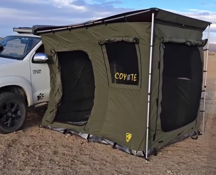 اتاقک زیر سایبان برند کایوت (Coyote Awning Room) | مناسب سایبانهای ۲×۲.۵ و ۳×۲.۵ متر | ساخت ایران