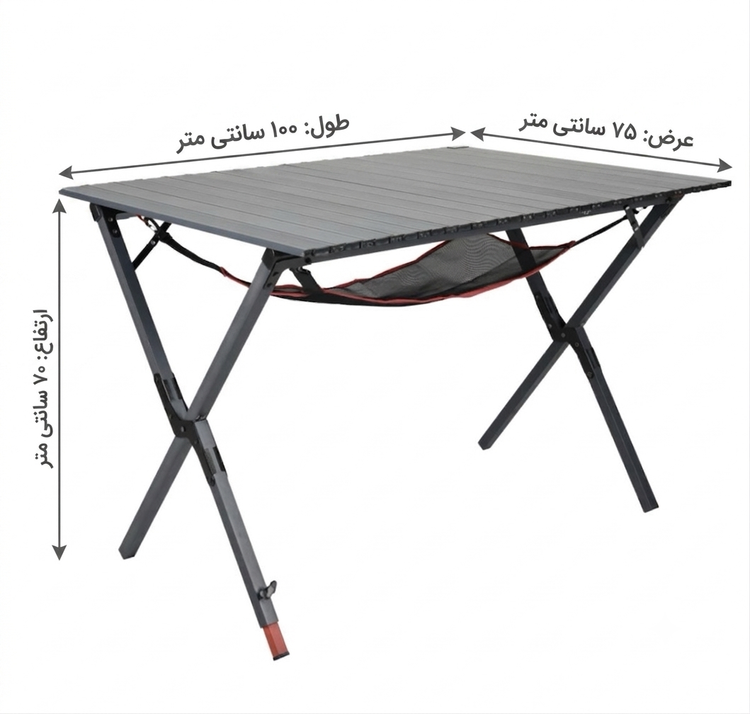 میز کمپینگ آلومینیومی تیتو کمپ TITU CAMP Outdoor 4/6 Folding Table