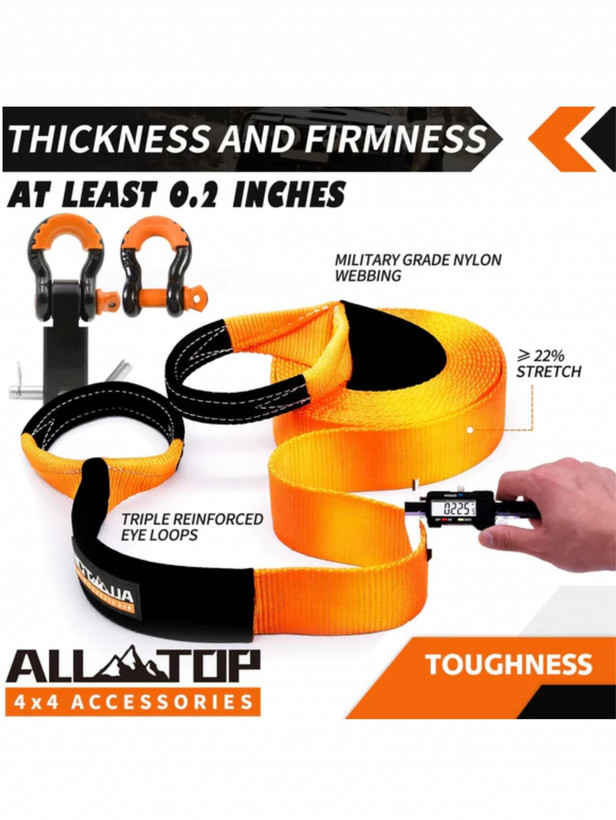 کیت ریکاوری آلتاپ مدل 4 تکه ATKIT-4 Kinetic Snatch Power ALLTOP Kinetic Snatch Power Recovery Kit