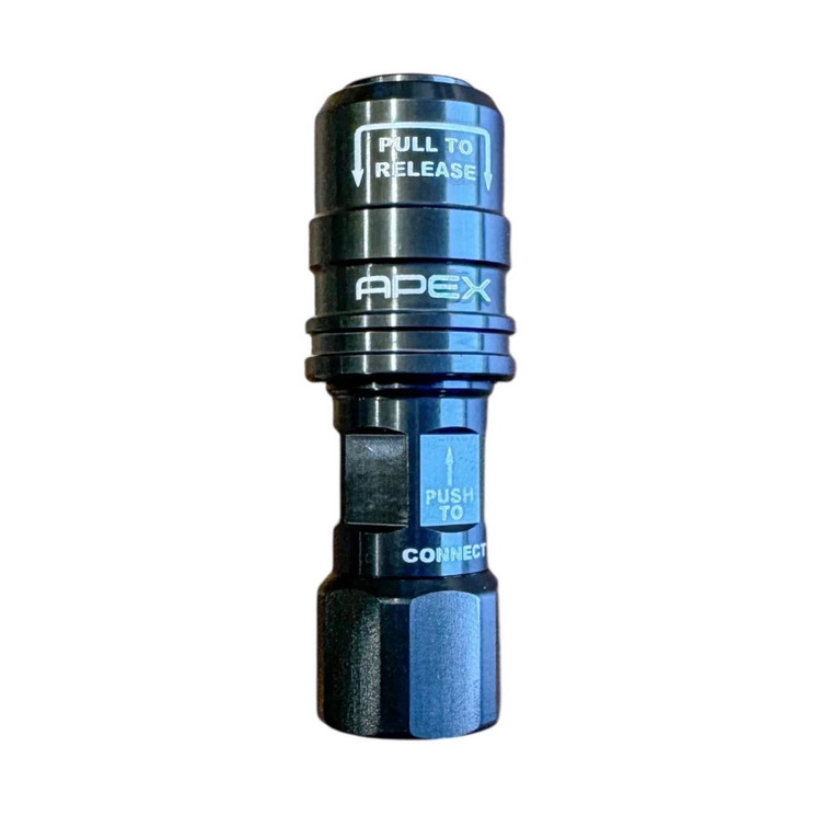 سری بادگیر (چاک) فشار قوی APEX مدل X02-12-007 APEX High Flow Push-On Chuck – 1/4” NPT Female (Dual Flow)