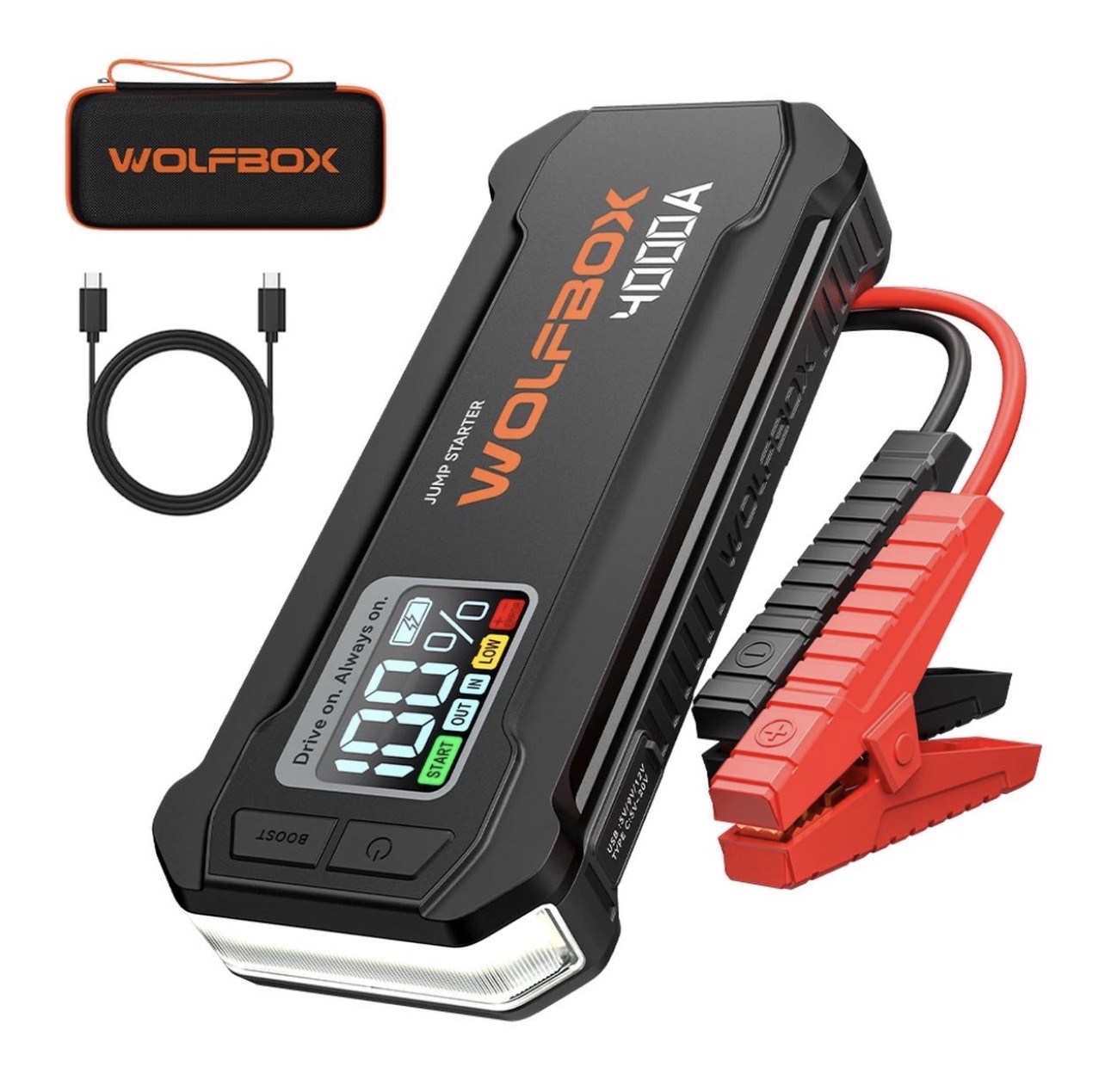 جامپ استارتر WOLFBOX مدل MegaVolt24  WOLFBOX MegaVolt24 4000A Jump Starter | 24,000mAh | PD 65W Fast Charge