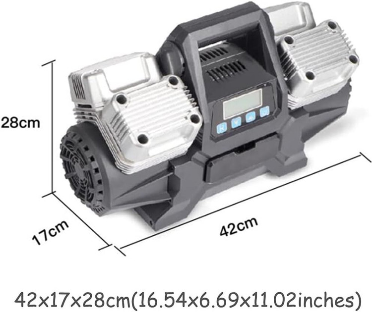 پمپ باد ۴ سیلندر ۴۰۰ لیتر بر دقیقه Toby’s | Heavy Duty 4-Cylinder Air Compressor