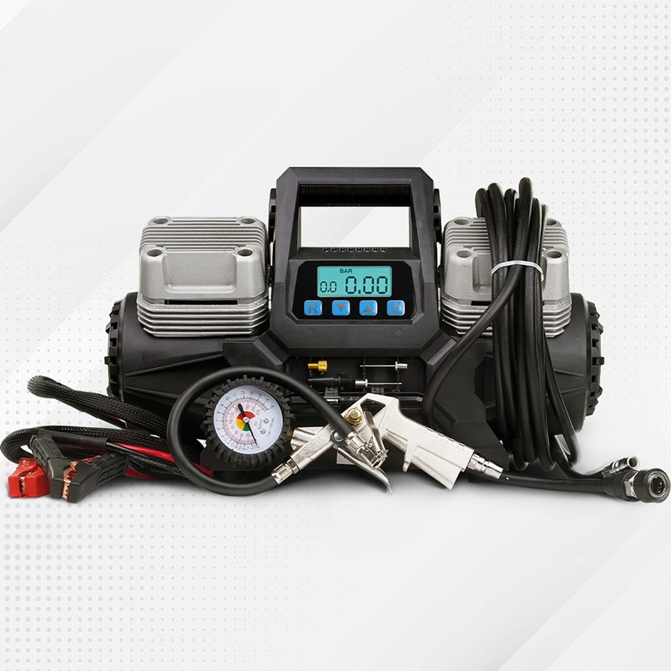 پمپ باد ۴ سیلندر ۴۰۰ لیتر بر دقیقه Toby’s | Heavy Duty 4-Cylinder Air Compressor