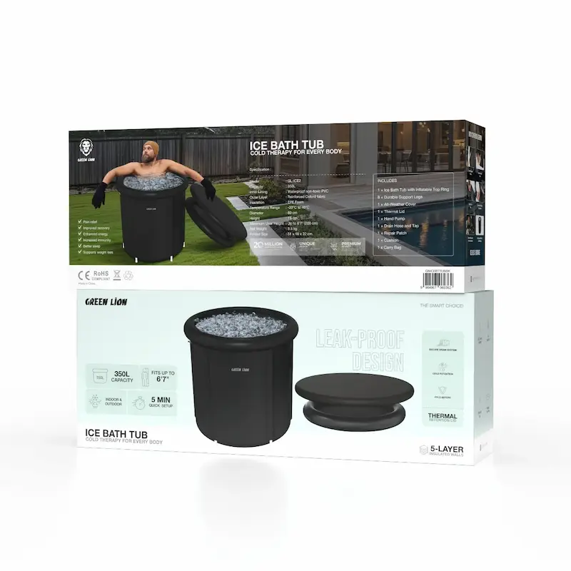 حمام یخ گرین لاین مدل ICE BATH TUB رنگ مشکی