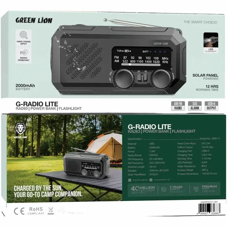 پاور بانک G-RADIO LITE-BLACK