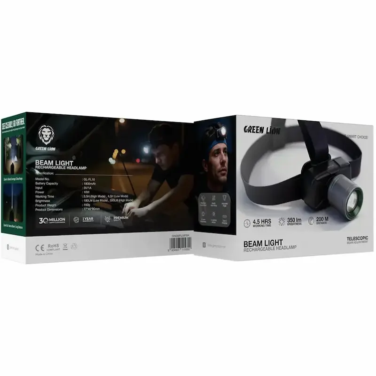 هدلامپ BEAM LIGHT-BLACK